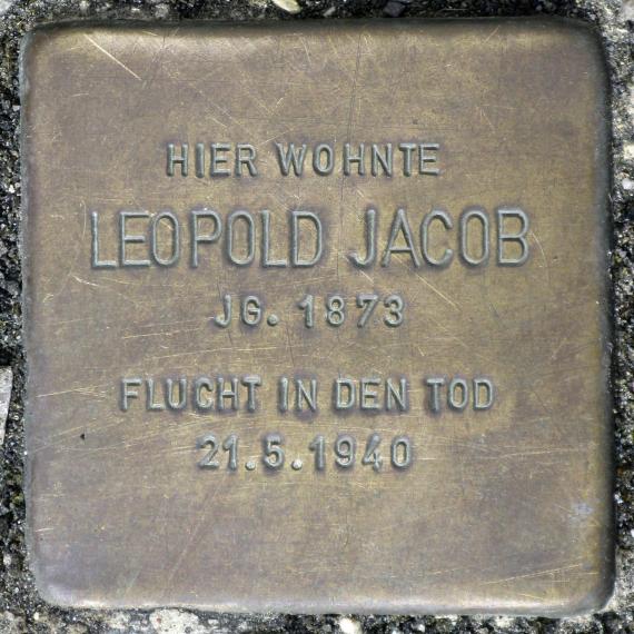 Stolperstein.Niederschönhausen.Treskowstraße 1.Leopold Jacob.0407