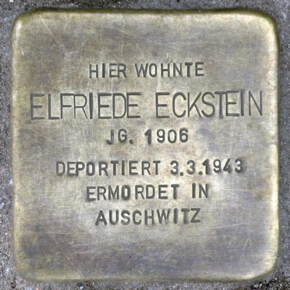 Stolperstein.Niederschönhausen.Treskowstraße 59.Elfriede Eckstein.0436