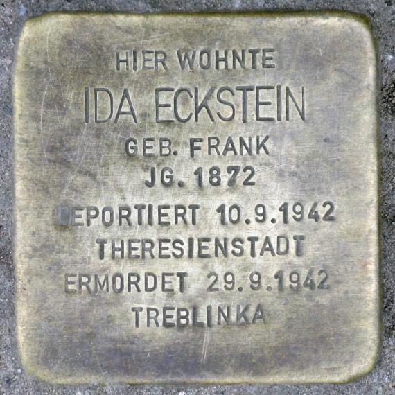 Stolperstein.Niederschönhausen.Treskowstraße 59.Ida Eckstein.0432