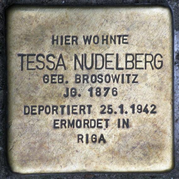 Stolperstein.Pankow.Florastraße 42.Tessa Nudelberg.5966
