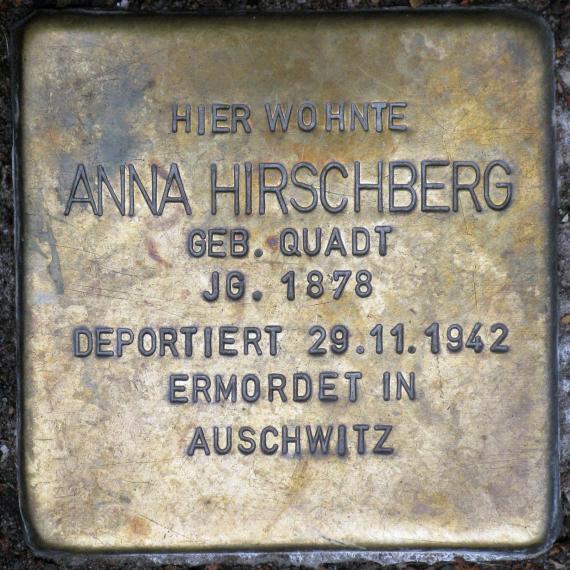 Stolperstein.Pankow.Florastraße 61.Anna Hirschberg.5946