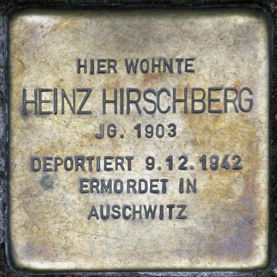 Stolperstein.Pankow.Florastraße 61.Heinz Hirschberg.5950