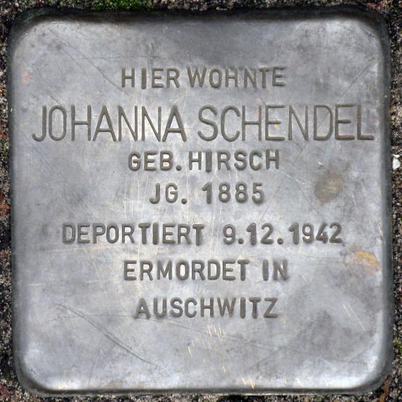 Stolperstein.Pankow.Hallandstraße 12.Johanna Schendel.5904