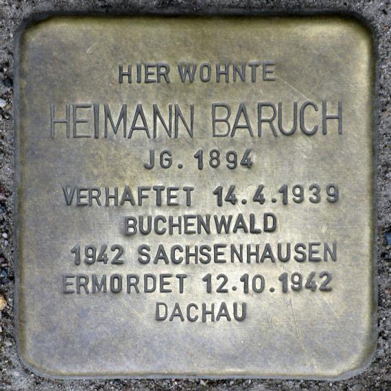 Stolperstein.Pankow.Schulzestraße.14.Heimann.Baruch.0370