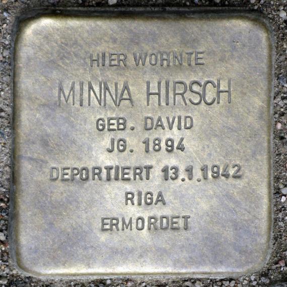 Stolperstein.Pankow.Schulzestraße 15.Minna Hirsch.0358