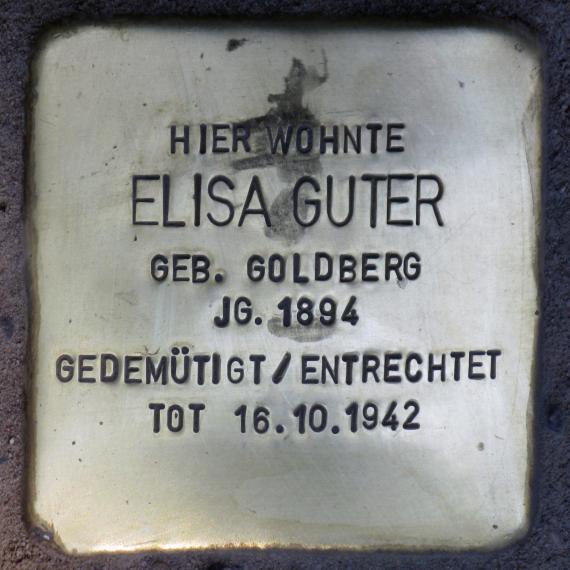Stolperstein.Rahnsdorf.Seestraße 32.Elisa Guter.5581