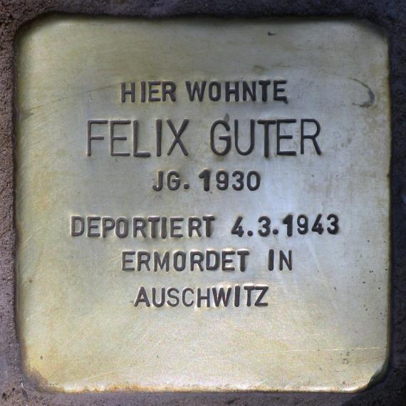 Stolperstein.Rahnsdorf.Seestraße 32.Felix Guter.5583