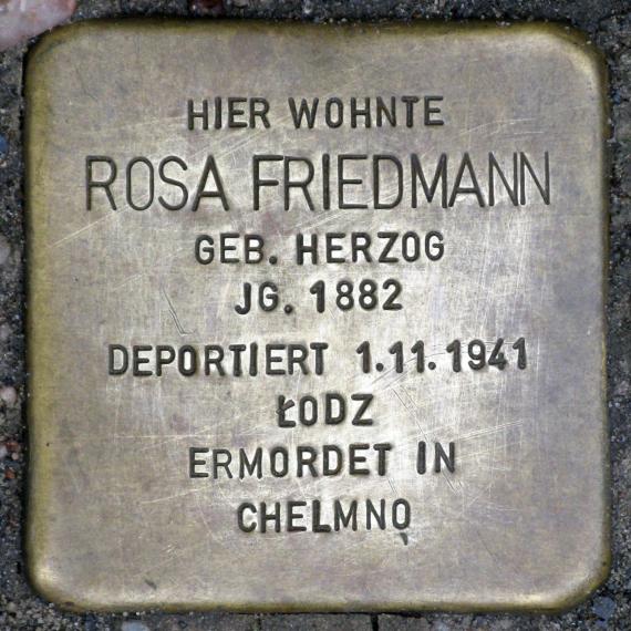 Stolperstein.Schöneberg.Apostel-Paulus-Straße 24.Rosa Friedmann.9312