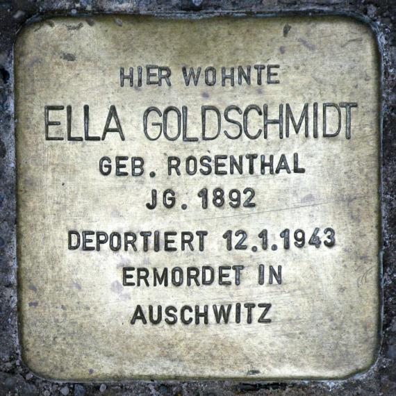 Stolperstein.Schöneberg.Barbarossastraße 43.Ella Goldschmidt.9413