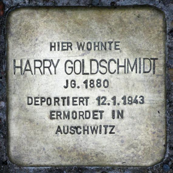 Stolperstein.Schöneberg.Barbarossastraße 43.Harry Goldschmidt.9407