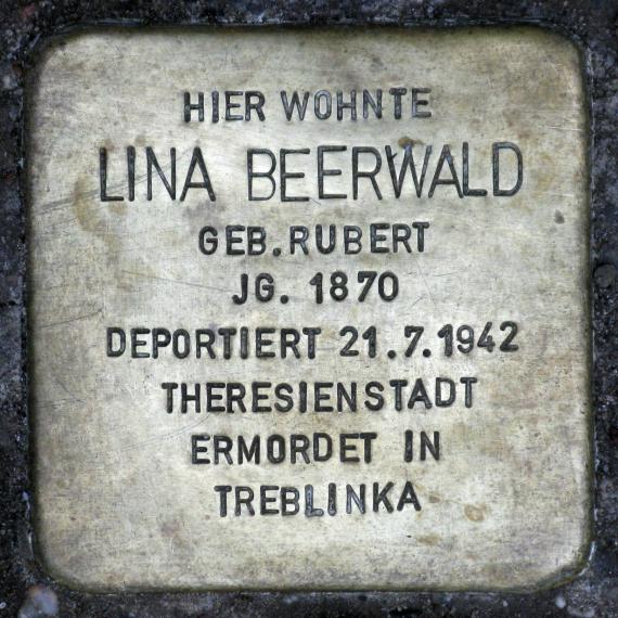 Stolperstein.Schöneberg.Barbarossastraße 43.Lina Beerwald.9418