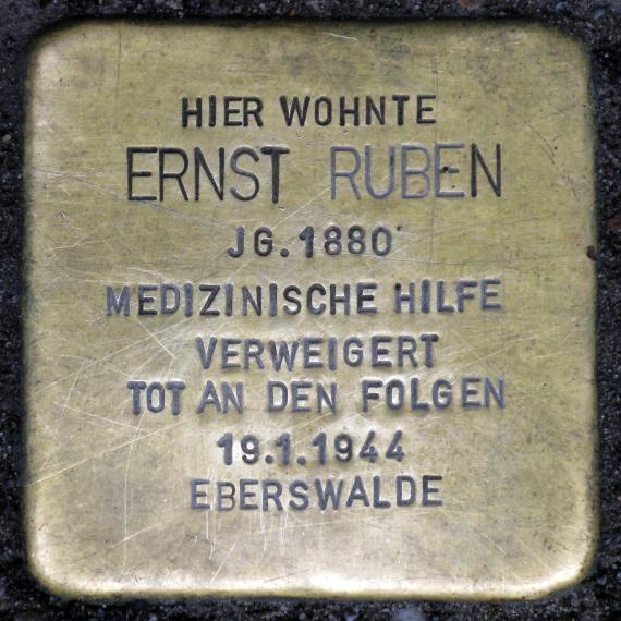 Stolperstein.Schöneberg.Eisenacher Straße 48.Ernst.Ruben.9287