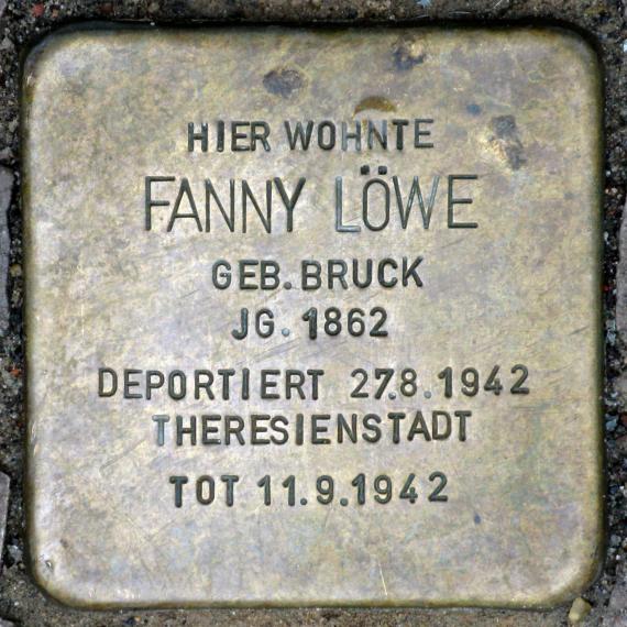 Stolperstein.Schöneberg.Landshuter Straße 17.Fanny Löwe.9349