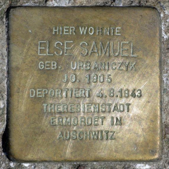 Stolperstein.Wedding.Groninger Straße 36.Else Samuel.8950