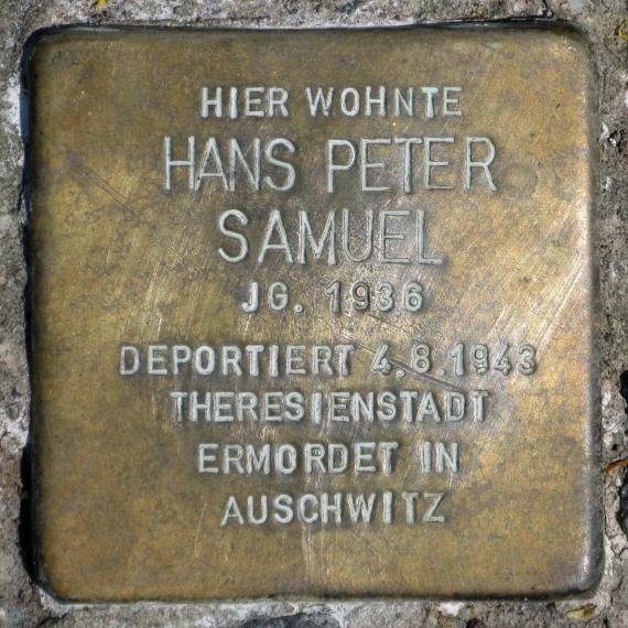 Stolperstein.Wedding.Groninger Straße 36.Hans Peter Samuel.8951