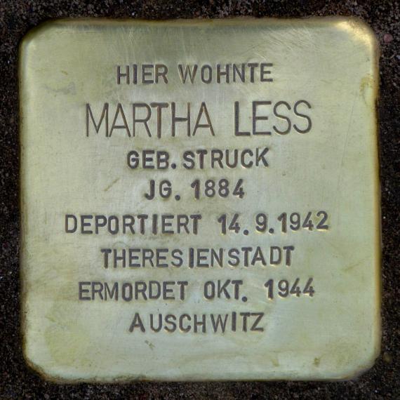 Stolperstein.Weißensee.Charlottenburger Straße 141.Martha Less.0902