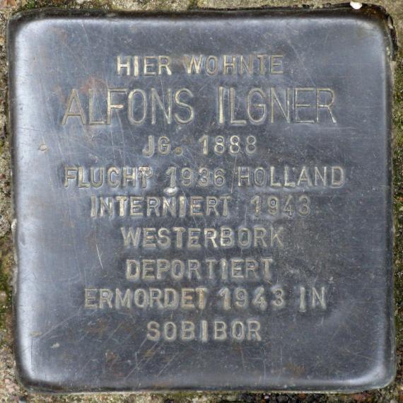 Stolperstein.Weißensee.Woelckpromenade 7.Alfons Ilgner.6070