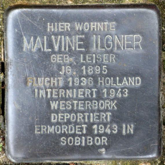 Stolperstein.Weißensee.Woelckpromenade 7.Malvine Ilgner.6068