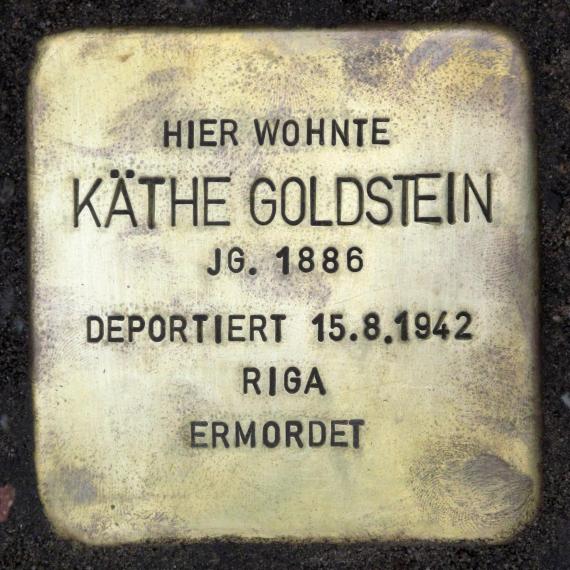 Stolperstein.Wilhelmstadt.Ruhlebener Straße 155.Käthe Goldstein.1349