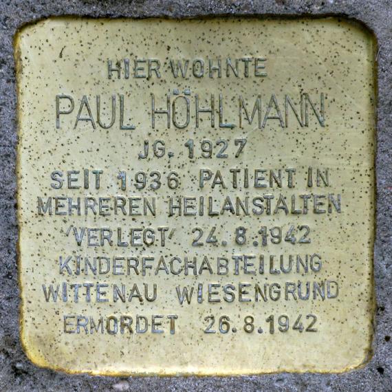 Stolperstein.Wittenau.Eichborndamm 238.Paul Höhlmann.7492