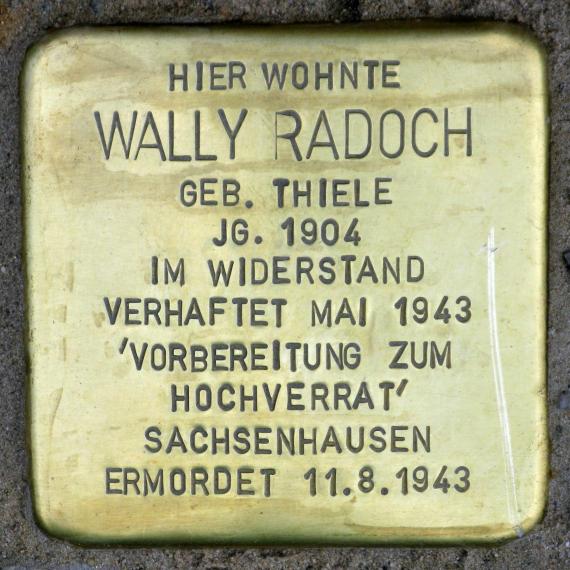 Stolperstein.Wittenau.Mauschbacher Steig 31.Wally Radoch.7471