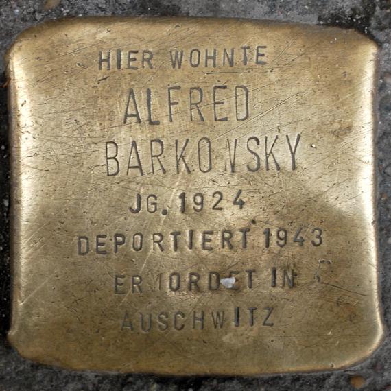 Stolperstein Alfred Barkowsky Badstraße 58 0059