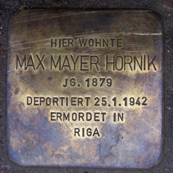 Stolperstein Am Eichenhain 37 (Frohn) Max Mayer Hornik