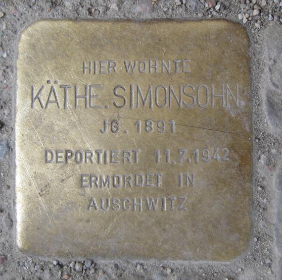 Stumbling Stone Auguststr 17 Käthe Simonsohn