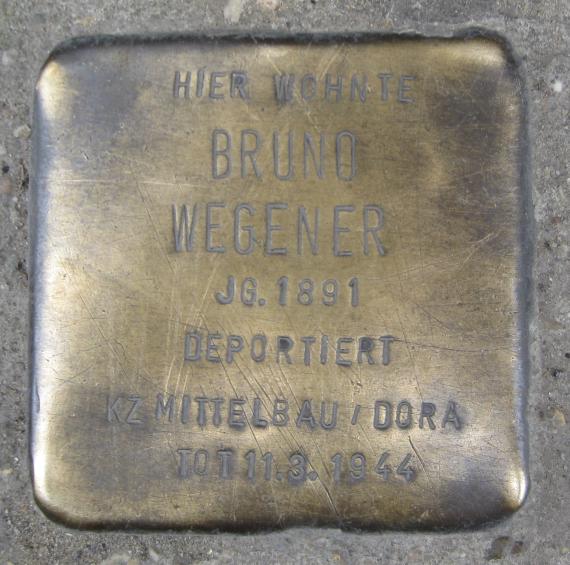 Stumbling Stone Auguststr 73 Bruno Wegener