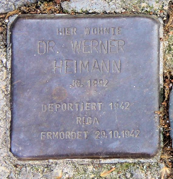 Stumbling Stone Bamberger Str 48 (Schön) Werner Heimann
