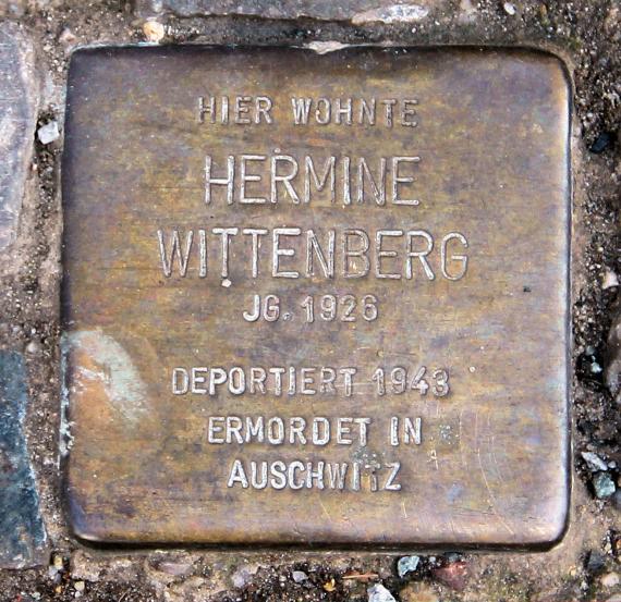 Stumbling Stone Bamberger Str 55 (Schön) Hermine Wittenberg