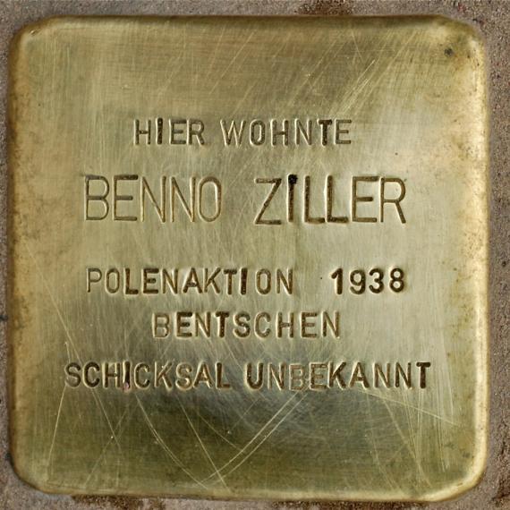 Stolperstein Benno Ziller Brunnenstraße 114 0036