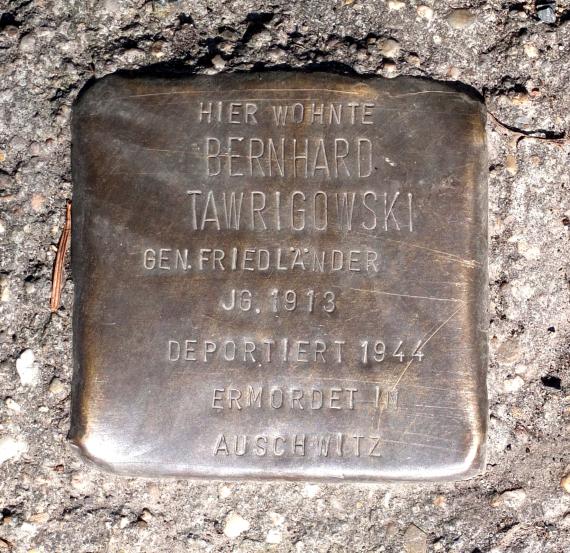 Stolperstein Bernhard Tawrigowski