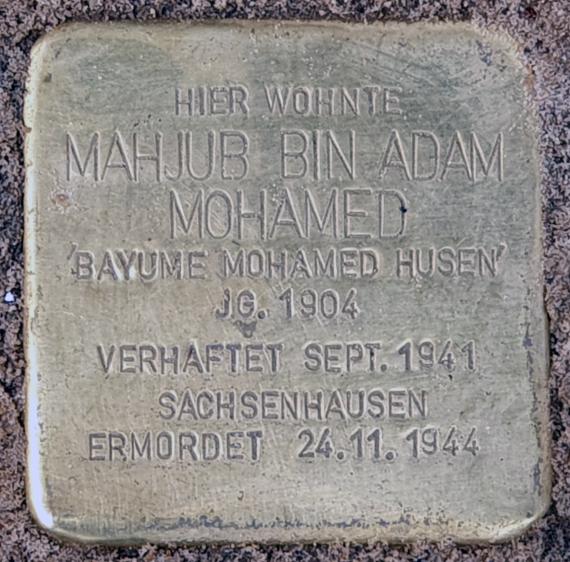 Stolperstein Brunnenstr 193 (Mitte) Bayume Mohamed Husen2