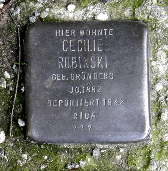 Stolperstein Cecilie Robinski