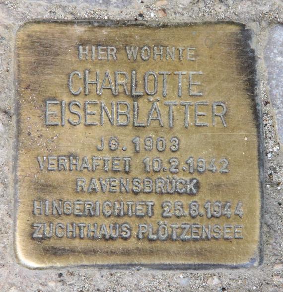 Charlotte Eisenblätter stumbling block