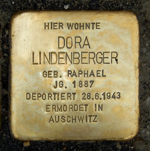 Stumbling Stone Dora Lindenberger Otto Braun Str 70 Berlin