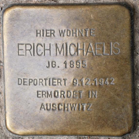 Stolperstein Erich Michaelis Reinickendorfer Straße 28 0102