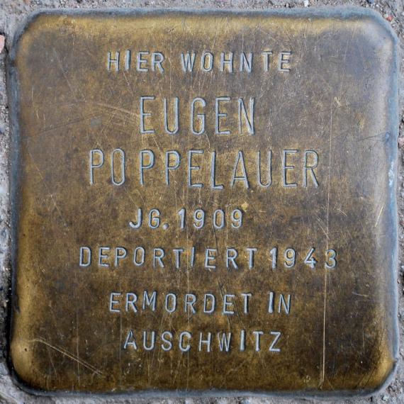 Stolperstein Eugen Poppelauer Eulerstraße 21 0072