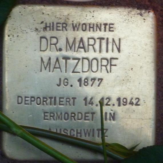 Stumbling Stone Fregestr 78 (Schön) Dr. Martin Matzdorf