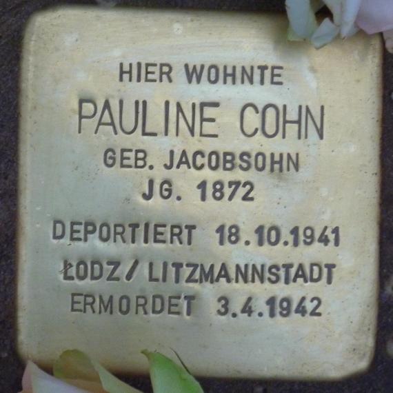 Stolperstein Fregestraße 80 (Schön) Pauline Cohn
