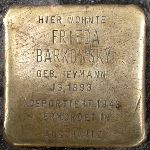 Stolperstein Frieda Barkowsky Badstraße 58 0058