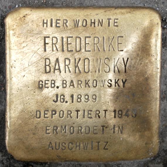 Stolperstein Friederike Barkowsky Badstraße 58 0056