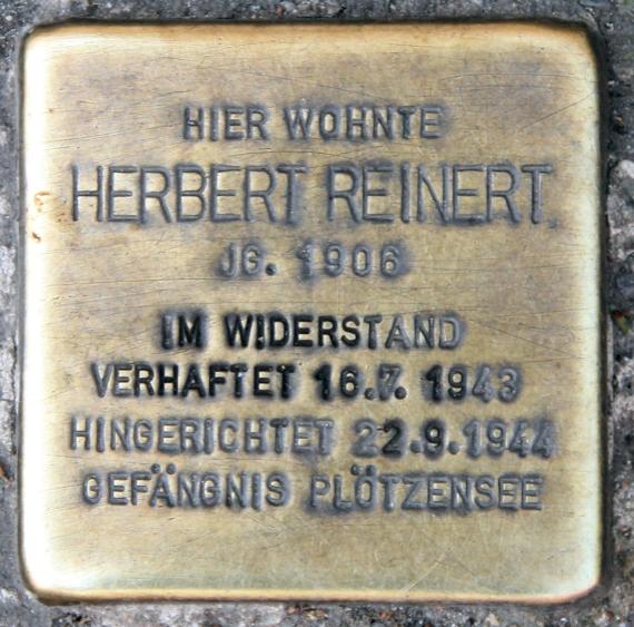 Stolperstein Friedrich-Karl-Str 5 (Templ) Herbert Reinert