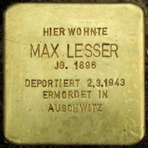 Stolperstein Friedrichshain Landsberger Allee 60 Max Lesser
