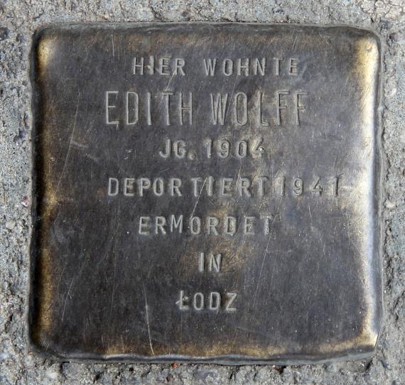 Stolperstein Gabelsbergerstr 6 (Friedh) Edith Wolff