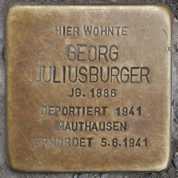 Stolperstein Georg Juliusburger Heinz-Galinski-Straße 1 0090