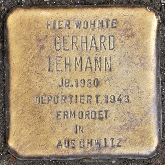 Stumbling Stone Gerhard Lehmann Liebenwalder Straße 16 0022