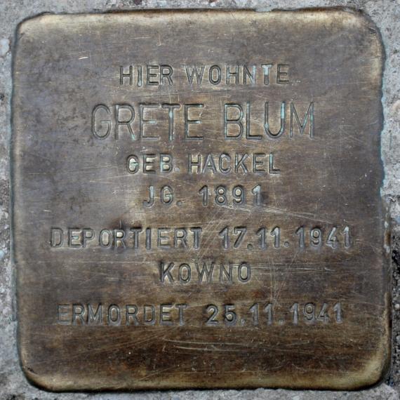Stolperstein Grete Blum Ackerstraße 83–84 0119