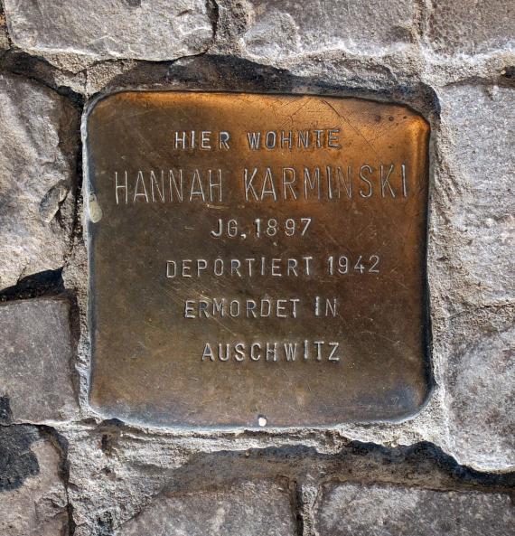 Hannah Karminski stumbling block